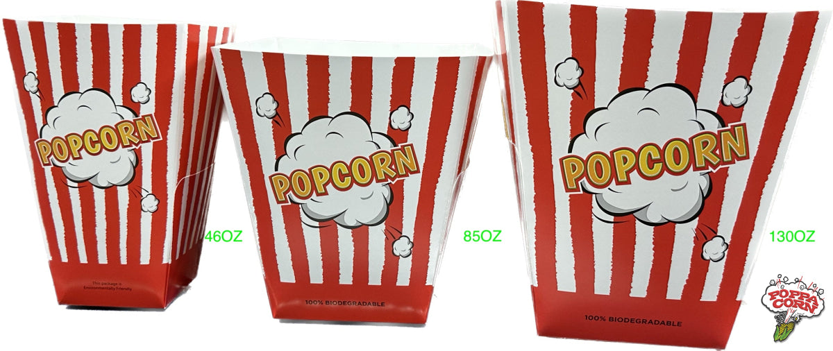 46Oz Square Popcorn Bucket All New Design 100% Biodegradable - 450/Case