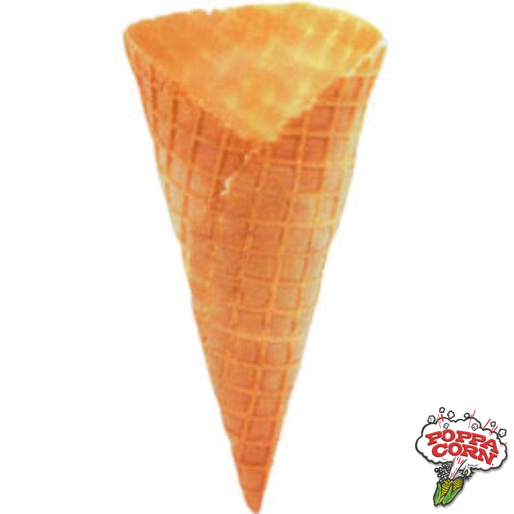 CON707LARGE - Large Novelty Waffle Cone #707L - 198/Case - Poppa Corn Corp