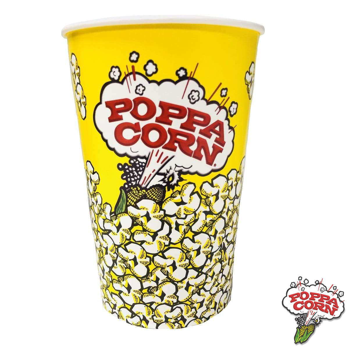 CUP046 - Rolled Rim Popcorn Cups - Large 46 oz - 500/Case - Poppa Corn Corp