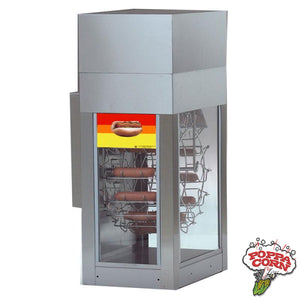 **Demo Special** GM8108U - Gold Medal Mini Hot Dog Rotisserie w 18 Hot Dog & 20 Bun Capacity - Poppa Corn Corp