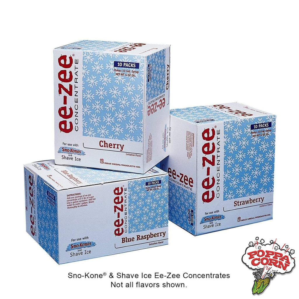 EEZ008 - Bubble Gum - Ee-Zee Sno Kone Concentrate - 10 x 4oz Pouches/Case - Poppa Corn Corp