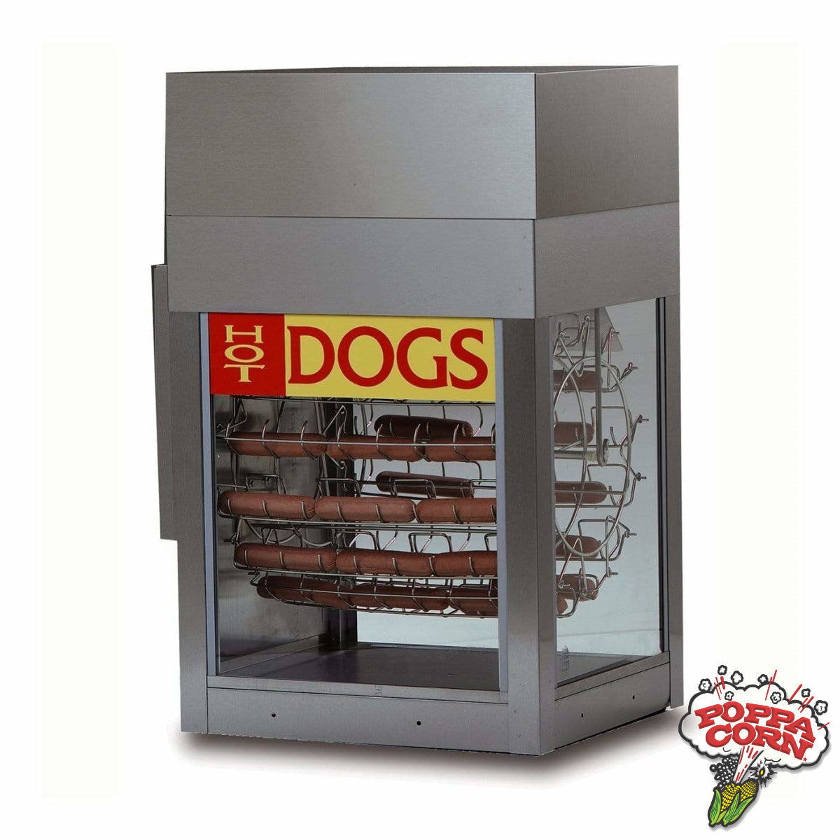 GM8102U - DEMO DOGEROO® HOT DOG ROTISSERIE - Poppa Corn Corp