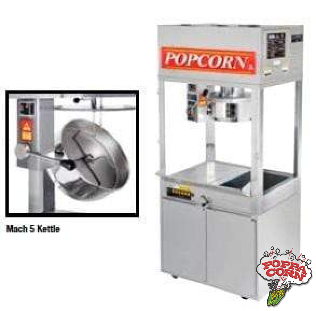 M532D1D-F1OX-CV - Mach 5 Ventless Concession Popper - 32oz Kettle - Poppa Corn Corp