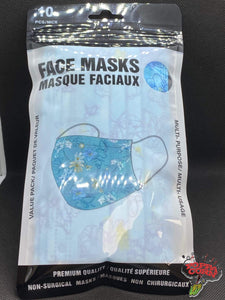 **NEW** Fashion Face Masks - Premium Quality - 10 Pack Disposable - FM002 - Poppa Corn Corp