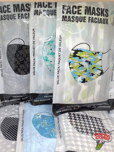 **NEW** Fashion Face Masks - Premium Quality - 10 Pack Disposable - FM002 - Poppa Corn Corp