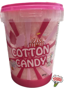 Poppa Corn's Pink Cotton Candy Tubs - Pre-Packaged Candy Floss Tubs - 24 x 60g/Case - S112PINK - Poppa Corn Corp